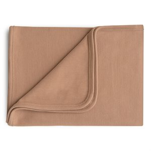 Mushie Ribbed Baby Blanket - Tan